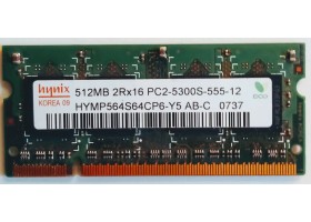 Оперативная память Hynix 512MB 2RX16 PC2-5300S-555-12 DDR2